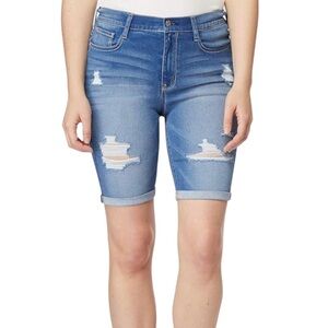 NEW Wallflower High-Rise Insta Soft Bermuda Jean Shorts Juniors Size 1